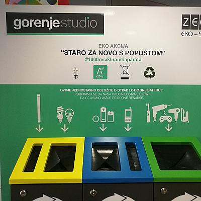 Sigurno odlaganje sitne električne i elektronske opreme u Gorenje maloprodajnim mjestima