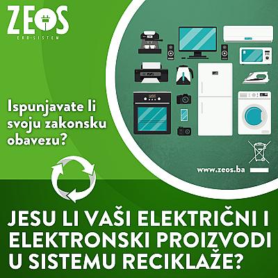 Jesu li vaši električni i elektronski proizvodi u sistemu reciklaže?