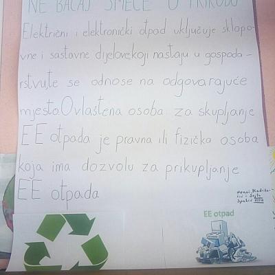 Radovi učenika u OŠ Jala Tuzla, povodom Međunarodnog dana e-otpada