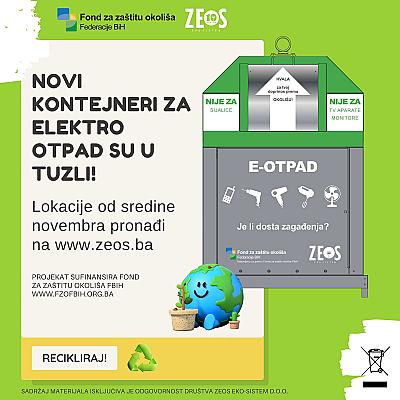 Novi kontejneri za električni i elektronski otpad u Mostaru i Tuzli