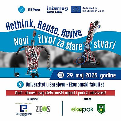 „RETHINK, REUSE, REVIVE – NOVI ŽIVOT ZA STARE STVARI“ - PRIDRUŽITE SE DOGAĐAJU POSVEĆENOM ODRŽIVOSTI!