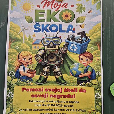Završen projekat „Moja EKO škola“: Škole Kantona Sarajevo sakupile 6.437 kg električnog i elektronskog otpada