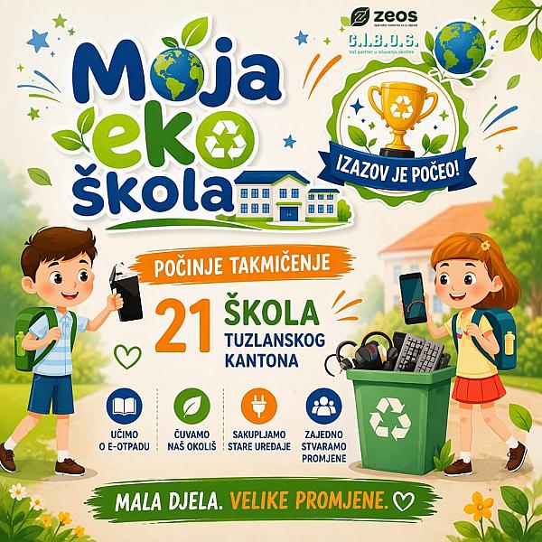 „Moja EKO škola 2026 TK“ okuplja 21 školu Tuzlanskog kantona