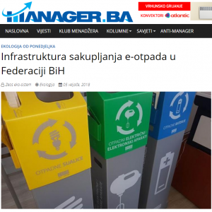 Infrastruktura sakupljanja e-otpada u Federaciji BiH