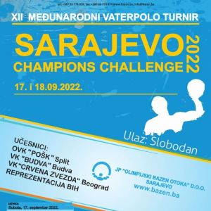 Međunarodni vaterpolo turnir ‘Sarajevo champions challenge’ 17. i 18. septembra