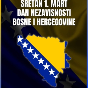 Sretan 1. mart – Dan nezavisnosti Bosne i Hercegovine 🇧🇦