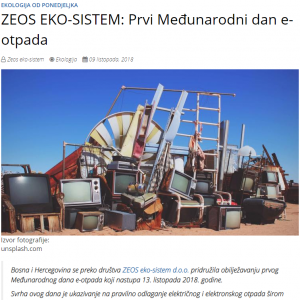 ZEOS EKO-SISTEM: Prvi Međunarodni dan e-otpada
